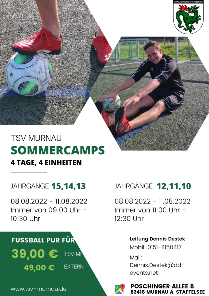 Fußballcamp des TSV Murnau (08.08. 22 - 11.08.22)